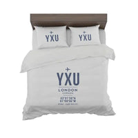Thumbnail for London International Airport (YXU) Bedding Sets & Blankets - Bedding Set - ID Tag - Light Gray