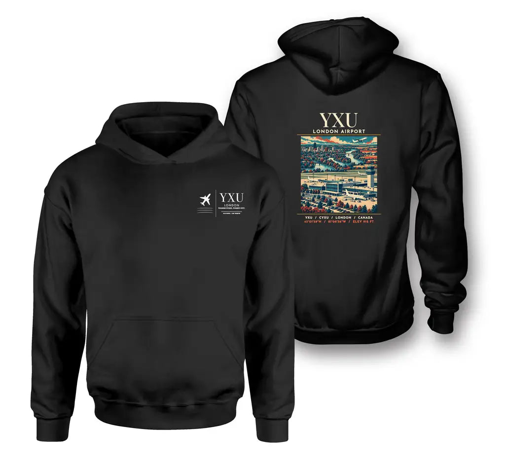 YXU - Poster - Double-Side Hoodie - Black