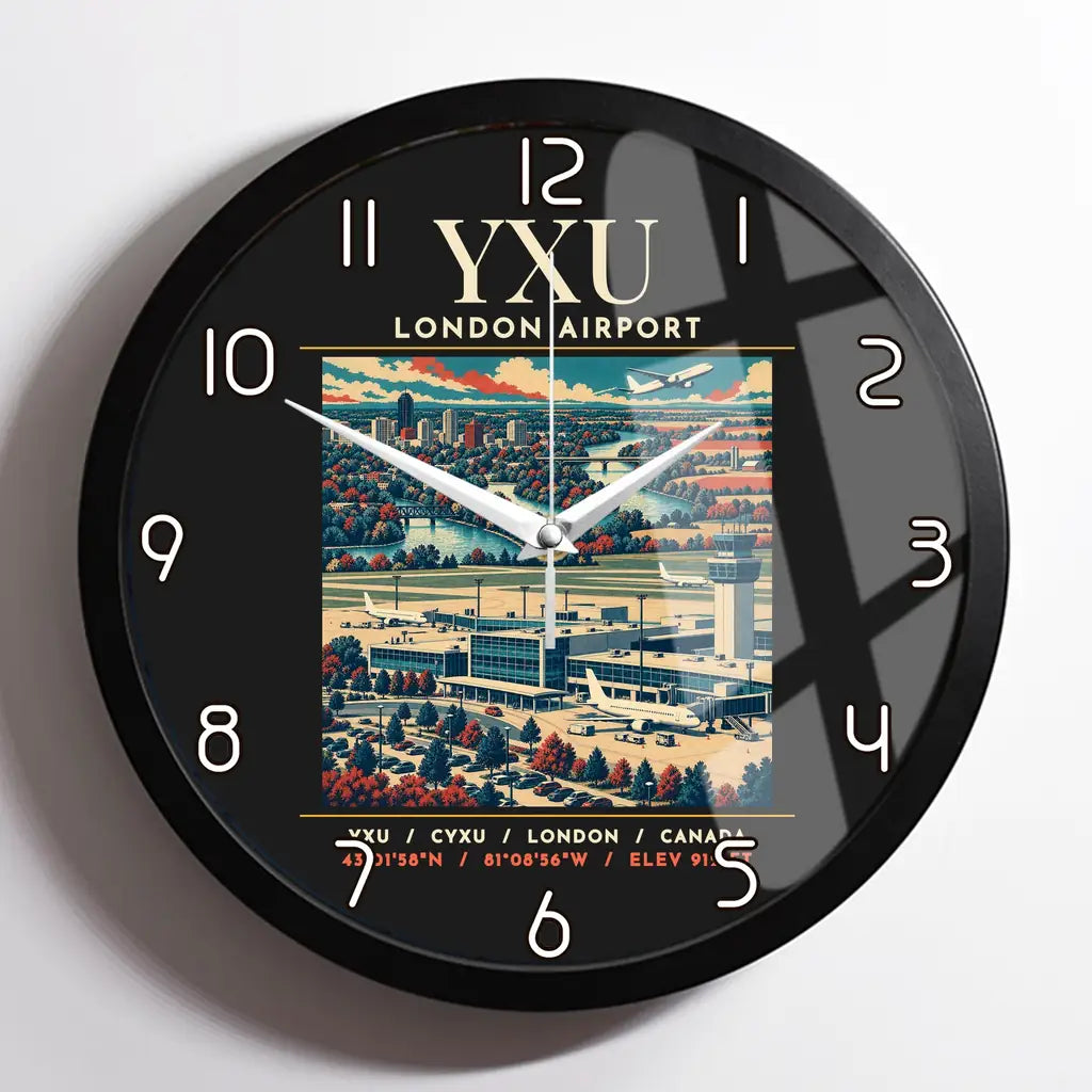 YXU - Poster - Wall Clock Framed - Black