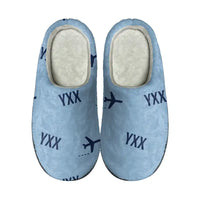 Thumbnail for Abbotsford International Airport (YXX) Slippers & Flip Flops - Slippers - Cotton - Pattern - Light Blue