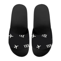 Thumbnail for Abbotsford International Airport (YXX) Slippers & Flip Flops - Slippers - Sport - Pattern - Black