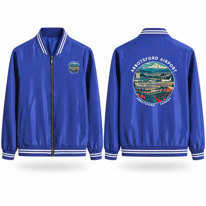 Abbotsford International Airport (YXX) Stylish Jackets - Baseball Collar - Badge - Royal Blue