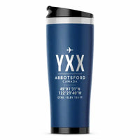 Thumbnail for Abbotsford International Airport (YXX) Travel Mugs - ID Tag - Stainless Steel (No Holder) - Blue