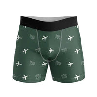 Thumbnail for Calgary International Airport (YYC) Men Boxers - Pattern - Dark Green