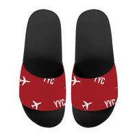 Thumbnail for Calgary International Airport (YYC) Slippers & Flip Flops - Slippers - Sport - Pattern - Red