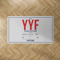Thumbnail for Penticton Airport (YYF) Carpets - Carpet Rectangle - ID Tag + Name - Light Gray