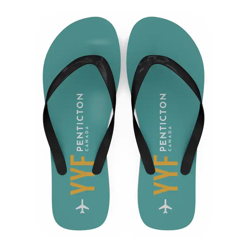Penticton Airport (YYF) Slippers & Flip Flops - Slippers - Flip Flops - Code - Turquoise