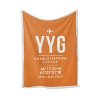 Thumbnail for Charlottetown Airport (YYG) Bedding Sets & Blankets - Blanket - ID Tag - Orange