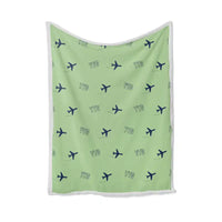 Thumbnail for Charlottetown Airport (YYG) Bedding Sets & Blankets - Blanket - Pattern - Light Green