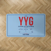 Thumbnail for Charlottetown Airport (YYG) Carpets - Carpet Rectangle - ID Tag + Name - Light Blue