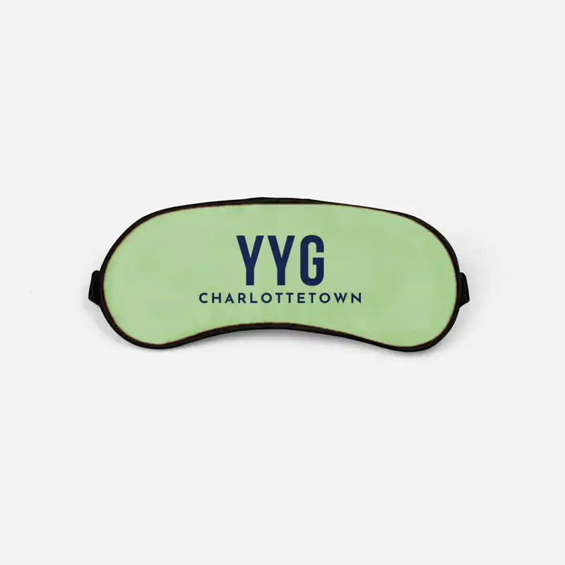 Charlottetown Airport (YYG) Sleep Masks - Sleep Mask - Code - Light Green