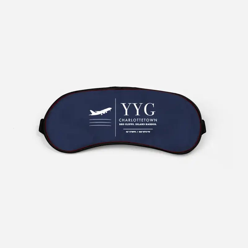 Charlottetown Airport (YYG) Sleep Masks - Sleep Mask - Front - Navy Blue