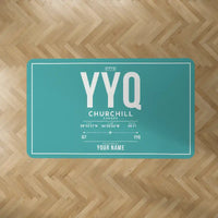 Thumbnail for Churchill Airport (YYQ) Carpets - Carpet Rectangle - ID Tag + Name - Turquoise