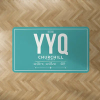 Thumbnail for Churchill Airport (YYQ) Carpets - Carpet Rectangle - ID Tag - Turquoise