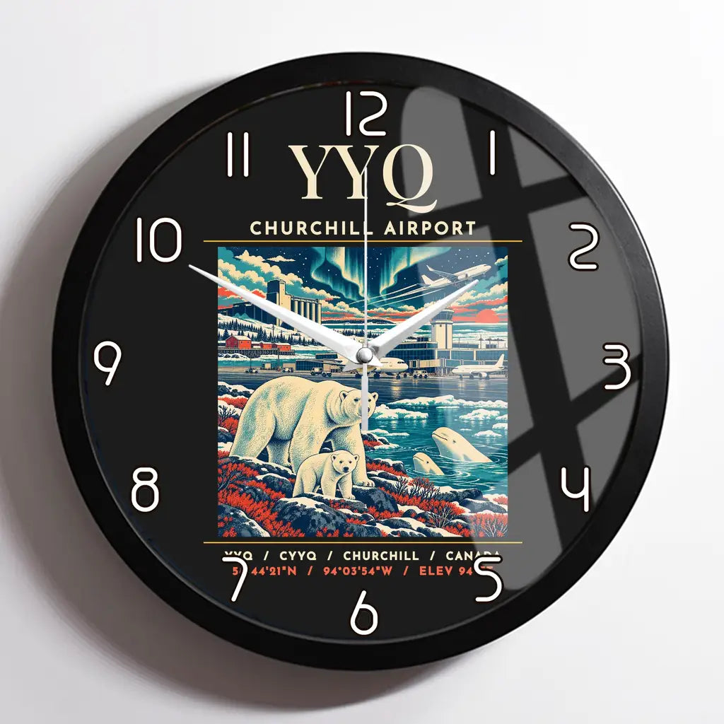 YYQ - Poster - Wall Clock Framed - Black