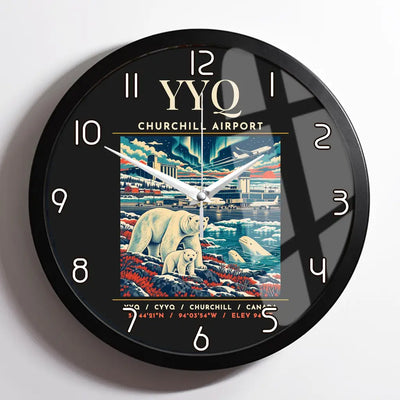 YYQ - Poster - Wall Clock Framed - Black
