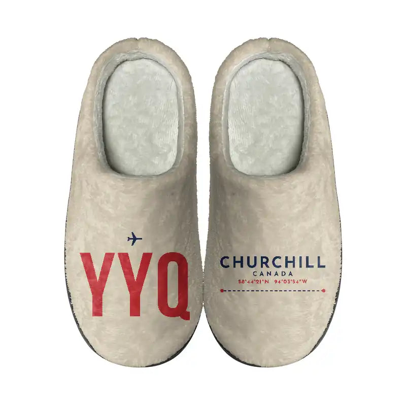 Churchill Airport (YYQ) Slippers & Flip Flops - Slippers - Cotton - Code - Different - Beige