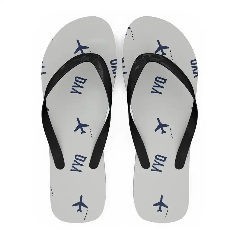 Churchill Airport (YYQ) Slippers & Flip Flops - Slippers - Flip Flops - Pattern - White