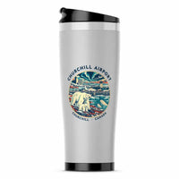 Thumbnail for Churchill Airport (YYQ) Travel Mugs - Badge - Stainless Steel (No Holder) - Light Gray