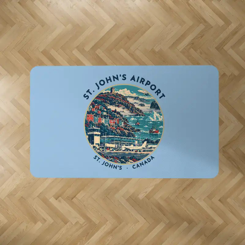 St. John's International Airport (YYT) Carpets - Carpet Rectangle - Badge - Light Blue