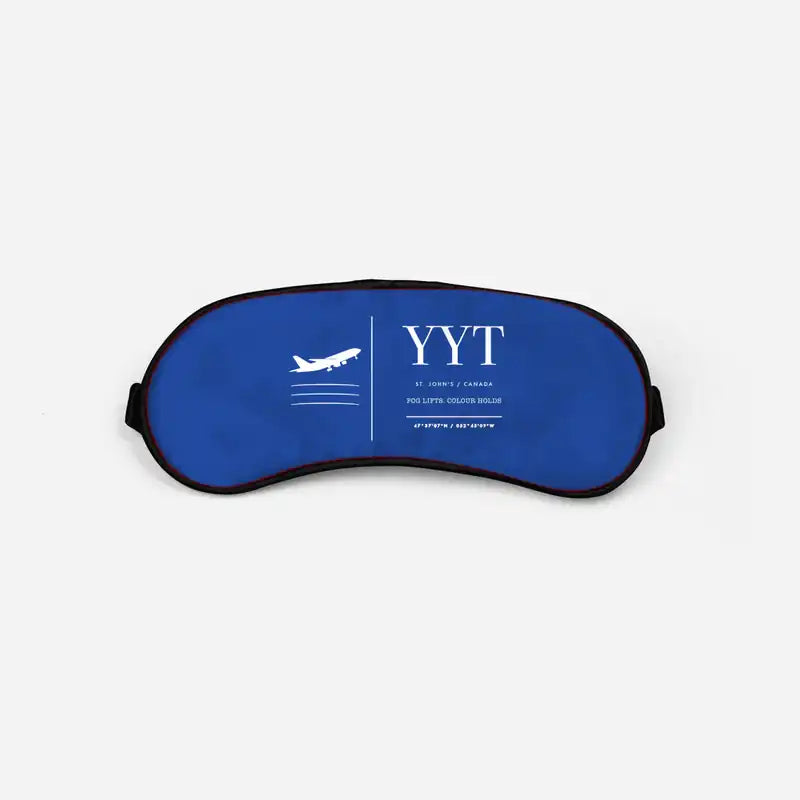 St. John's International Airport (YYT) Sleep Masks - Sleep Mask - Front - Blue