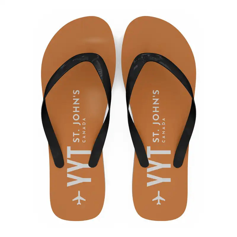 St. John's International Airport (YYT) Slippers & Flip Flops - Slippers - Flip Flops - Code - Orange