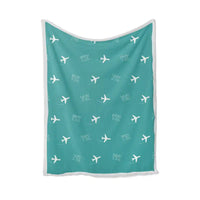 Thumbnail for Toronto Pearson International Airport (YYZ) Bedding Sets & Blankets - Blanket - Pattern - Turquoise