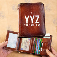 Thumbnail for Toronto Pearson International Airport (YYZ) Leather Wallets - Printed Leather Wallet - Code