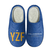 Thumbnail for Yellowknife Airport (YZF) Slippers & Flip Flops - Slippers - Cotton - Code - Different - Blue