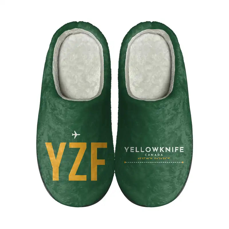 Yellowknife Airport (YZF) Slippers & Flip Flops - Slippers - Cotton - Code - Different - Green