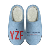 Thumbnail for Yellowknife Airport (YZF) Slippers & Flip Flops - Slippers - Cotton - Code - Different - Light Blue