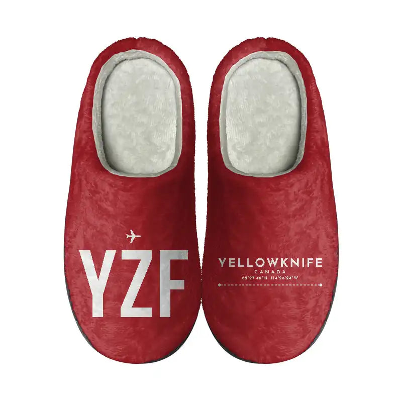Yellowknife Airport (YZF) Slippers & Flip Flops - Slippers - Cotton - Code - Different - Red