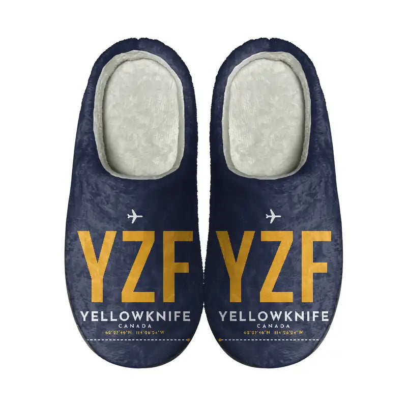 Yellowknife Airport (YZF) Slippers & Flip Flops - Slippers - Cotton - Code - Same - Navy Blue