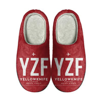 Thumbnail for Yellowknife Airport (YZF) Slippers & Flip Flops - Slippers - Cotton - Code - Same - Red