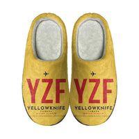 Thumbnail for Yellowknife Airport (YZF) Slippers & Flip Flops - Slippers - Cotton - Code - Same - Yellow
