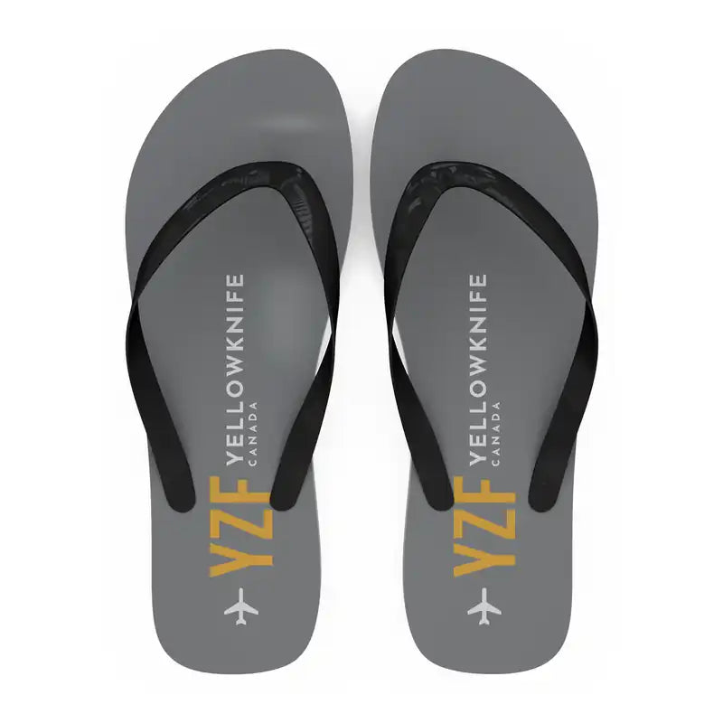 Yellowknife Airport (YZF) Slippers & Flip Flops - Slippers - Flip Flops - Code - Gray