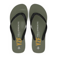 Thumbnail for Yellowknife Airport (YZF) Slippers & Flip Flops - Slippers - Flip Flops - Code - Green Army