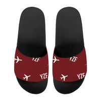 Thumbnail for Yellowknife Airport (YZF) Slippers & Flip Flops - Slippers - Sport - Pattern - Dark Red