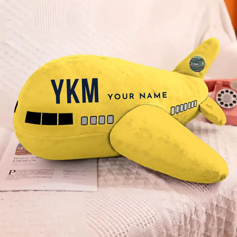 Yakima Air Terminal (McAllister Field) (YKM) - Airplane Pillows - Yellow + Name