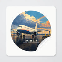 Thumbnail for Yakovlev MC-21-310 - 3D - Circle Sticker - Peel