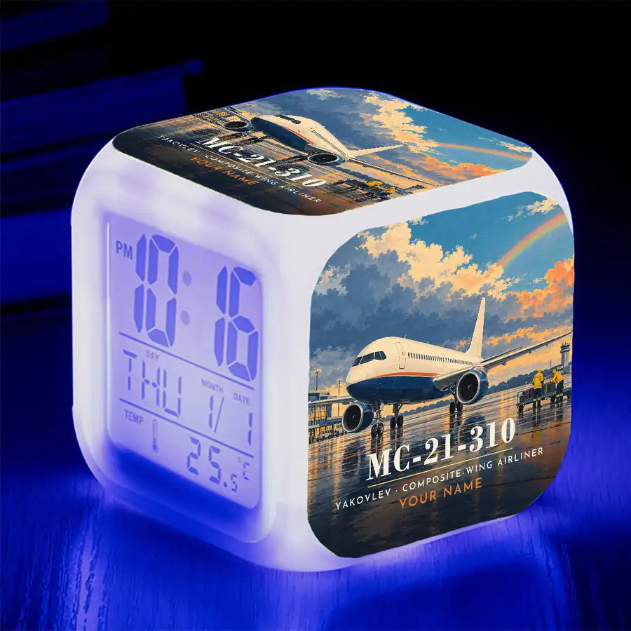 Yakovlev MC-21-310 - 3D + Name - Alarm Clock