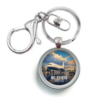 Thumbnail for Yakovlev MC-21-310 - 3D + Name - Circle Key Chain - Full Print