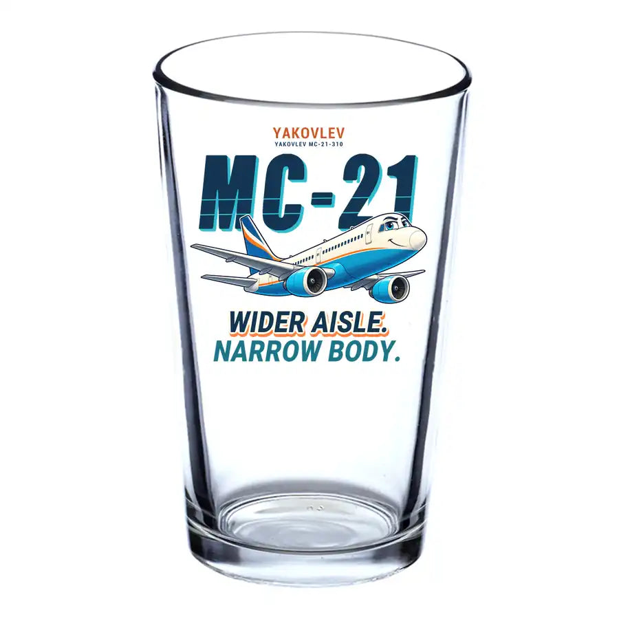 Yakovlev MC-21-310 - Cartoon - Beer & Water Glass