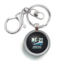 Thumbnail for Yakovlev MC-21-310 - Cartoon - Circle Key Chain - Black