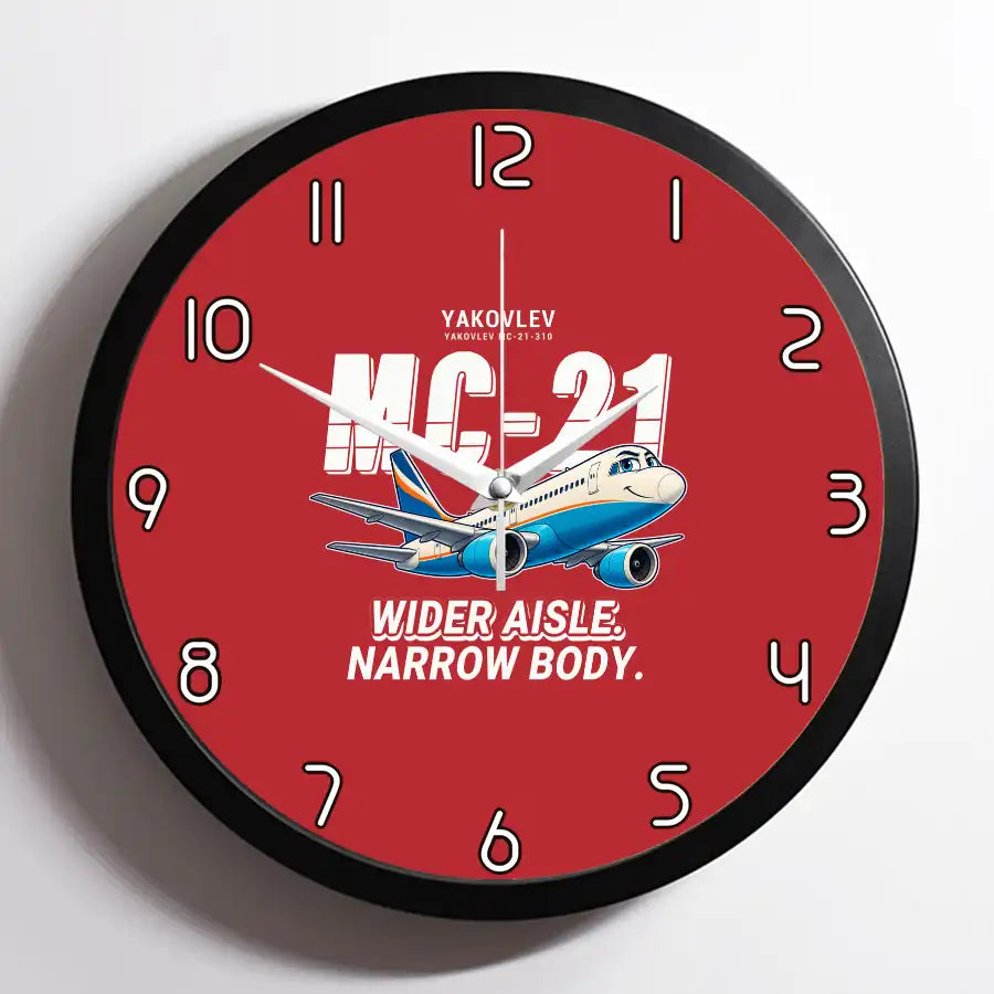 Yakovlev MC-21-310 - Cartoon - Framed - Red