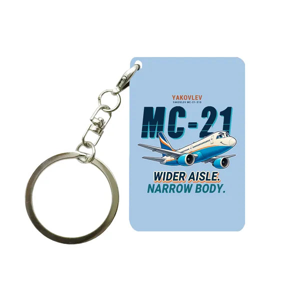 Yakovlev MC-21-310 - Cartoon - Key Chain - Light Blue