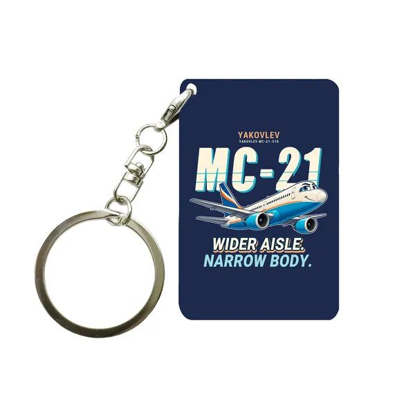 Yakovlev MC-21-310 - Cartoon - Key Chain - Navy Blue