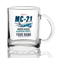 Thumbnail for Yakovlev MC-21-310 - Cartoon + Name - Coffee & Tea Glass