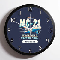 Thumbnail for Yakovlev MC-21-310 - Cartoon + Name - Framed - Navy Blue