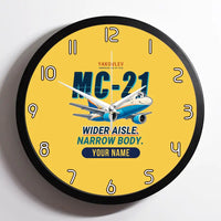 Thumbnail for Yakovlev MC-21-310 - Cartoon + Name - Framed - Yellow
